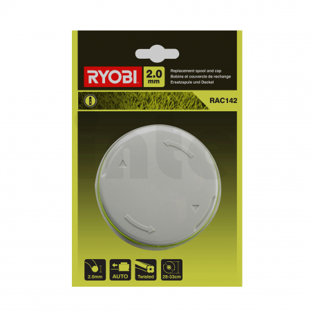 RYOBI RAC142 Cívka a kryt do Ryobi 36V akumulátorové strunové sekačky (2.0mm struna) 5132002769