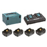 Makita - sada Li-ion LXT 18V 4ksBL1860B+1ksDvojnabíječkaDC18RD+1ksMakpac 198091-4