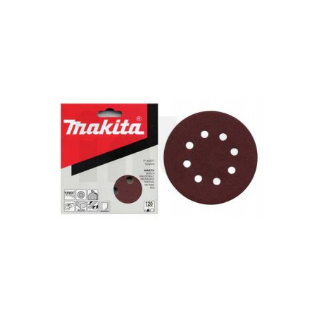Makita - papír brusný suchý zip 125mm 8 děr K240, 10ks = old P-00533 P-43599