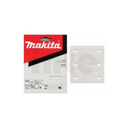 Makita - papír brusný suchý zip 102x114mm 6 děr K100, 10ks P-35835
