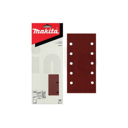 Makita - papír brusný suchý zip 115x229mm 10 děr K120, 10ks = old P-02216 P-33211