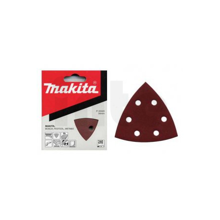 Makita - papír brusný suchý zip 94x94x94mm 6 děr K180, 10ks P-33314