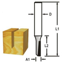 Makita - Drážkovací fréza 1 břit stopka 8 mm,4x13x51 mm D-47385