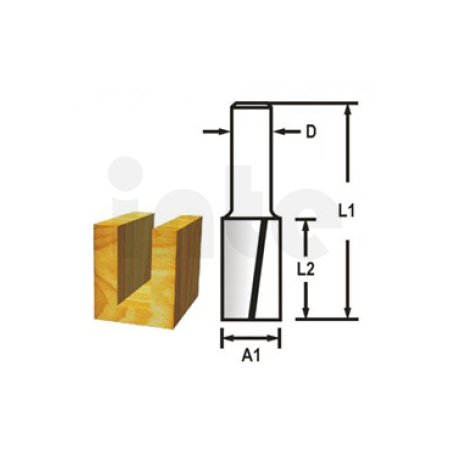 Makita - Drážkovací fréza 2 břit stopka 8 mm,12x19x51 mm D-47547