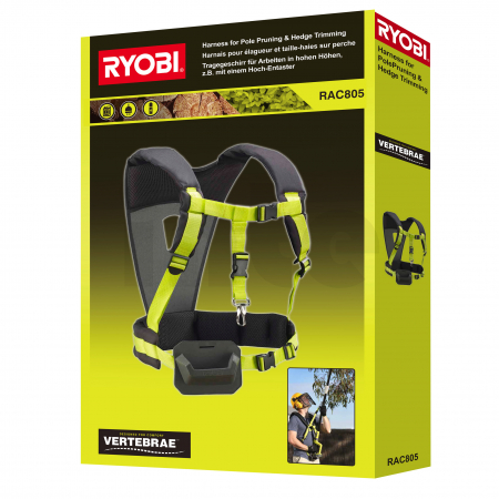 RYOBI RAC805 Ergonomické popruhy pro odvětvování prostřednictvím tyče a stříhání živých plotů 5132002765