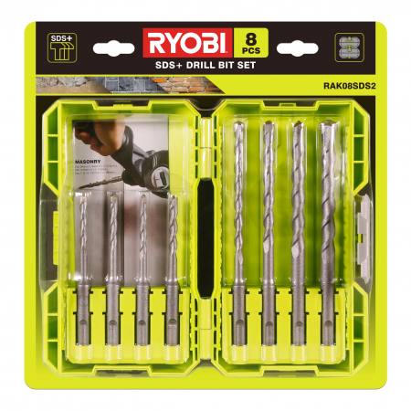 RYOBI RAK08SDS2 8ks sada SDS+ vrtáků 5132004209