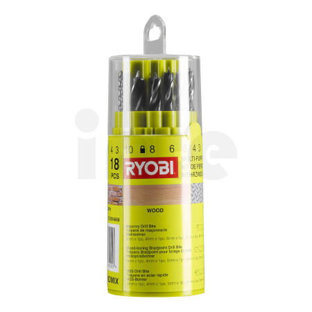 RYOBI RAK18DMIX 18ks sada multifunkčních vrtáků 5132004669