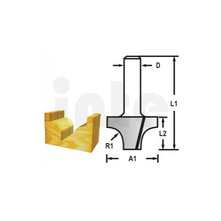 Makita - Profilová frézastopka 8 mm,38,1x28,6x60 mm D-48175