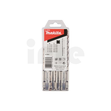 Makita - sada vrtáků SDS-Plus V-Plus 5;6;8x50/110 a 6;8x110/160mm, 5ks = oldP-29751 B-49052