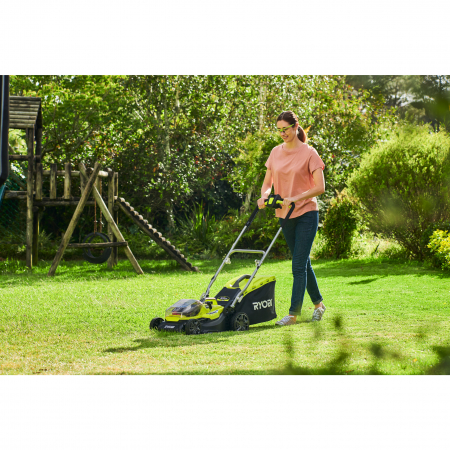 RYOBI RY18LMH37A 18V Akumulátorová hybridní sekačka na trávu, šířka záběru 37cm (2x5.0Ah) 5133004583