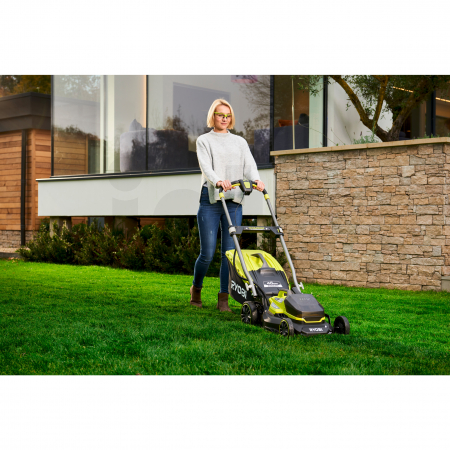 RYOBI RY18LMX40A 18V Bezuhlíková akumulátorová sekačka na trávu, šířka záběru 40cm 5133004584