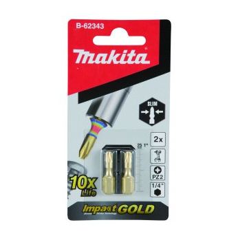 Makita - Impact GOLD super slim  torsní bit PZ2-25mm 2pcs STOP=newE-03171 B-62343