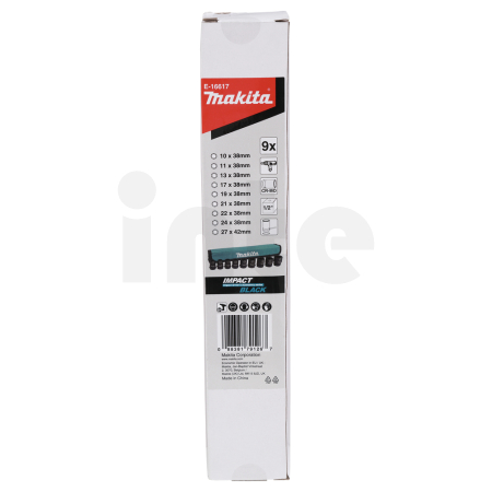 Makita - sada nástrčných klíčů 1/2" 9ks = old B-69749 E-16617