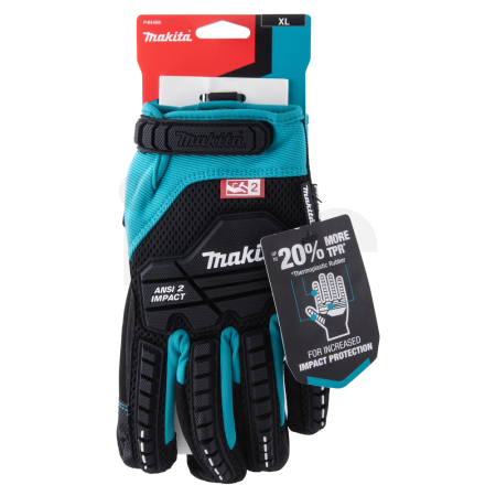Makita - rukavice pracovní antivibrační, impact, velikost XL/10 P-84486