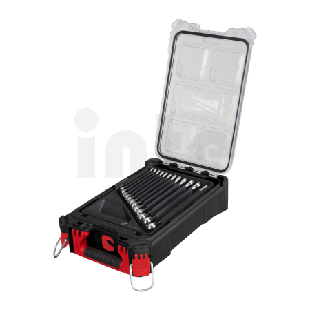 MILWAUKEE 15dílná sada očkoplochých klíčů MAXBITE s kompaktním štíhlým organizérem PACKOUT™ 4932498141