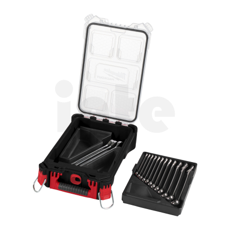 MILWAUKEE 15dílná sada očkoplochých klíčů MAXBITE s kompaktním štíhlým organizérem PACKOUT™ 4932498141