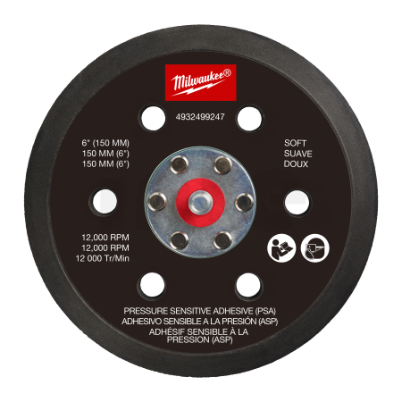MILWAUKEE Podložka pro M12 FUEL™ 150 mm excentrickou brusku - tvrdá, PSA 4932499247