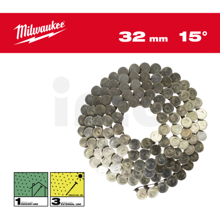 MILWAUKEE Hřebíky 15° ve svitku 3,05x32 mm /RS/G - ks 2160 (vhodné pro M18 FRCN45) 4932499313