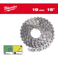MILWAUKEE Hřebíky 15° prstencové RH 3,05 x 19 mm / RS / HDG - 2880 ks 4932499319