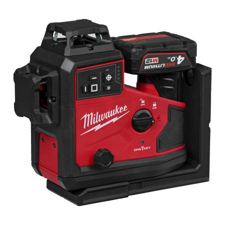 MILWAUKEE M12™ zelený laser s automatickým zarovnáním 360° ve 3 rovinách 4933499002