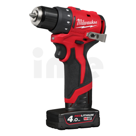 MILWAUKEE M12 BLDDRC-402C FUEL Aku vrtací šroubovák, aku vrtačka, 2x aku M12 B4 + M12 C12 C + Kufr, 4933499688