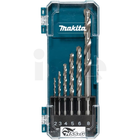 Makita - sada vrtáků s válcovou stopkou do kovu HSS-G 6 ks v plastové krabičce D-75742