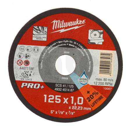 MILWAUKEE Řezný kotouč na nerez SCS41/125x1,0mm PRO+ - 200ks 4932451488