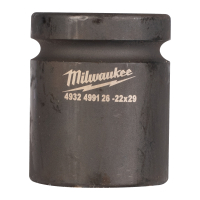 MILWAUKEE Železniční průmyslová hlavice 1" 22 x 29 mm -1 ks 4932499126