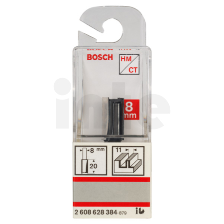 BOSCH Drážkovací fréza PRO, dva břity, Ø 11 × D 19,6, stopka 8 mm 2608628384