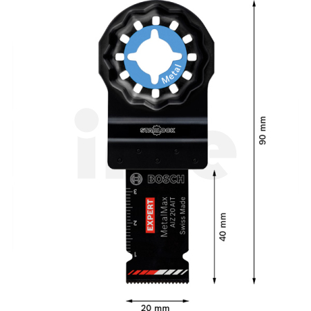 BOSCH Pilový list pro víceúčelové nástroje EXPERT MetalMax AIZ 20 AIT 40 × 20 mm, 5 ks 2608900013