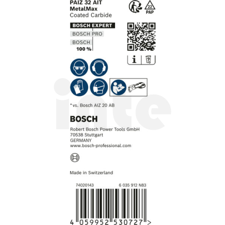 BOSCH Pilový list pro víceúčelové nástroje EXPERT MetalMax PAIZ 32 AIT 50 × 32 mm, 10 ks 2608900020