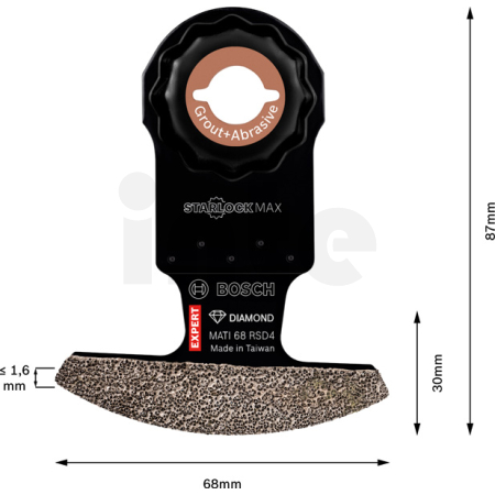 BOSCH Pilový list pro víceúčelové nástroje EXPERT Corner Blade MATI 68 RSD4 68 × 10 mm 2608900038
