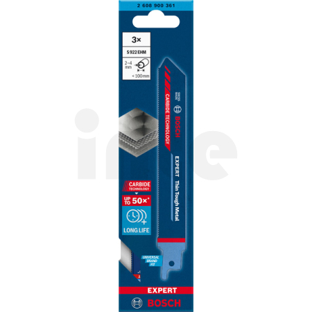 BOSCH Listy do pily ocasky S 922 EHM EXPERT Thin Tough Metal, 3 ks 2608900361