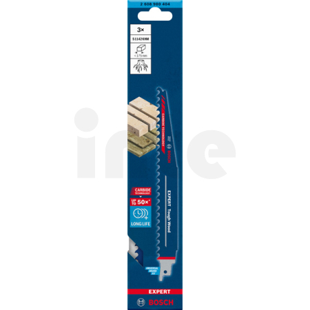 BOSCH Pilové listy do pily ocasky EXPERT Tough Wood S 1142 KHM, 3 ks 2608900404
