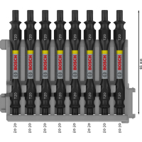 BOSCH Oboustranný bit PRO Impact pro Pick and Click, T20, 65 mm, 8 ks 2608522339