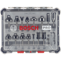 BOSCH Smíšená sada fréz PRO, stopka ¼″, 15 ks 2607017473