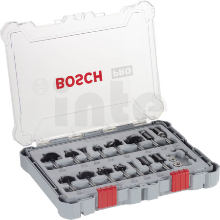 BOSCH Smíšená sada fréz PRO, stopka ¼″, 15 ks 2607017473