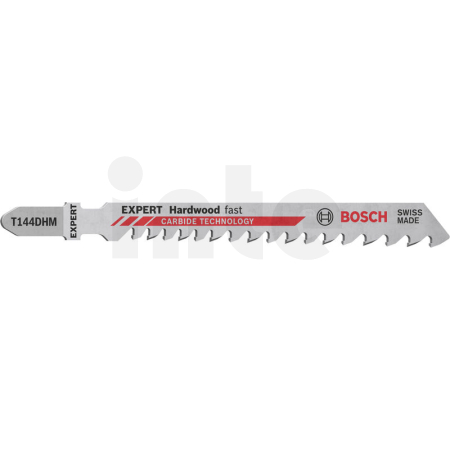 BOSCH Pilový plátek pro přímočaré pily EXPERT Hardwood fast T144DHM, 10 ks 2608901816