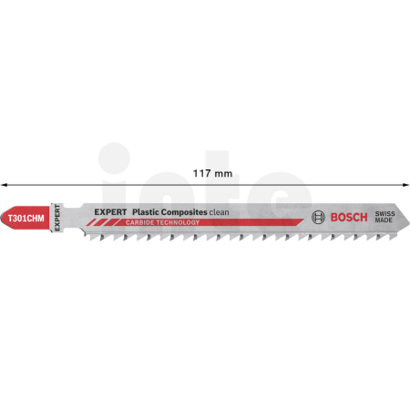 BOSCH Pilový plátek pro přímočaré pily EXPERT Plastic Composites clean T301CHM, 3 ks 2608902471