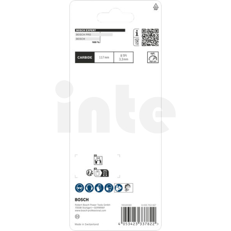BOSCH Pilový plátek pro přímočaré pily EXPERT Plastic Composites clean T301CHM, 3 ks 2608902471