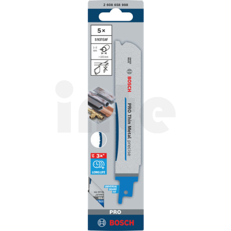 BOSCH List PRO Thin Metal precise S937EAF 1,1 × 25 × 150 mm, 5 ks 2608658988