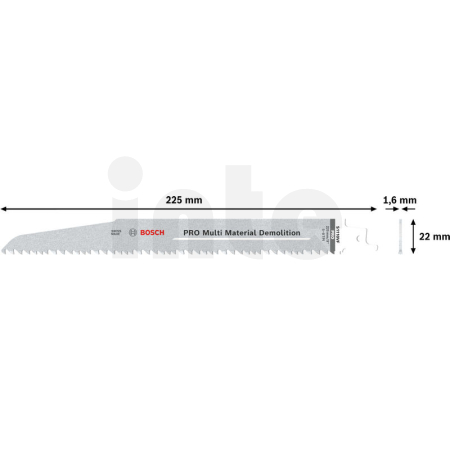 BOSCH List PRO Multi Material Demolition S1110VF 1,6 × 22 × 225 mm, 2 ks 2608659004
