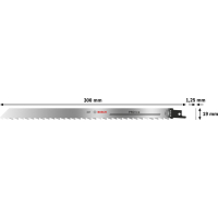 BOSCH List PRO Ice S1211K, 1,25 × 19 × 300 mm, 2 ks 2608652901
