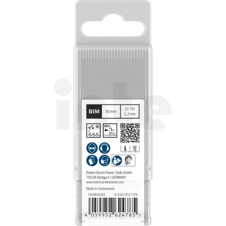 BOSCH Pilový plátek PRO Metal medium T121AFC pro přímočaré pily, 92 mm, 25 ks 2608655107