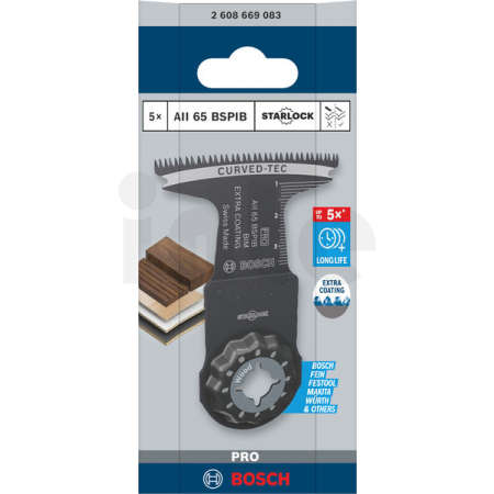 BOSCH Ponorný pilový list PRO AII 65 BSPIB, 65 × 40 mm, 5 ks 2608669083