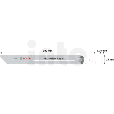 BOSCH List PRO Pallet Repair S725VFR 1,25 × 19 × 190 mm, 100 ks 2608658034