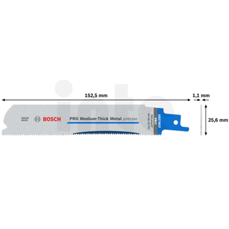 BOSCH List PRO Medium-Thick Metal precise S937BEF, 1,1 × 25 × 150 mm, 5 ks 2608658991