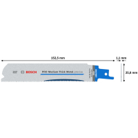 BOSCH List PRO Medium-Thick Metal precise S937BEF, 1,1 × 25 × 150 mm, 5 ks 2608658991