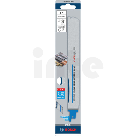 BOSCH List PRO Medium-Thick Metal precise S1137BEF 1,1 × 25 × 225 mm, 5 ks 2608658994
