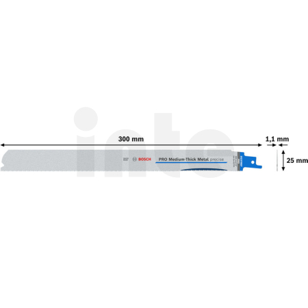 BOSCH List PRO Medium-Thick Metal precise S1237BEF 1,1 × 25 × 300 mm, 5 ks 2608658996